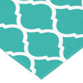 Chemin De Table Court Quatrefoil marocain turquoise (Coin)