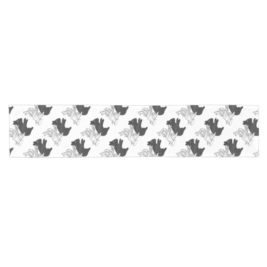 Chemin De Table Court Rabbit Silhouette main (Horizontal)