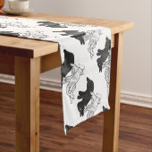 Chemin De Table Court Rabbit Silhouette main (In Situ)