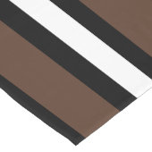 Chemin De Table Court rayures Brown, noir et blanc (Coin)