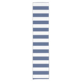 Chemin De Table Court Rayures côtières classiques | Bleu Cobalt (Devant)