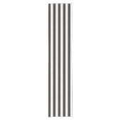 Chemin De Table Court Rayures d'arbitre Classique Noir & Blanc Vertical (Devant)