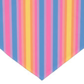 Chemin De Table Court Rayures diagonales rose bleu jaune (Coin)