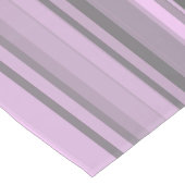 Chemin De Table Court Rayures Gris Violet (Coin)