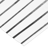 Chemin De Table Court Rayures Texturées Noir/Blanc (Coin)