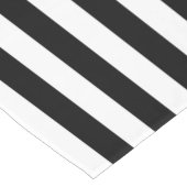 Chemin De Table Court Rayures verticales noires et blanches classiques (Coin)