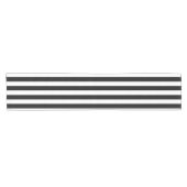 Chemin De Table Court Rayures verticales noires et blanches classiques (Horizontal)