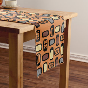 Chemin De Table Court Rectangles arrondies MCM du milieu du siècle Orang