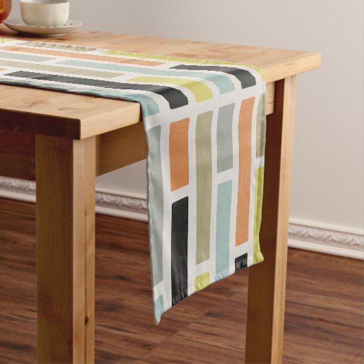 Chemin De Table Court Rectangles modernes du milieu du siècle (In Situ)