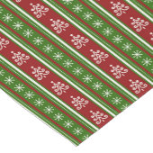 Chemin De Table Court Red And Green Christmas Tree Stripes (Coin)