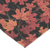 Chemin De Table Court Red Autumn maple leaves on black (Coin)