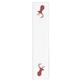 Chemin De Table Court Red Buffalo Plaid Deer Head Short Table Runner (Devant)
