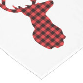 Chemin De Table Court Red Buffalo Plaid Deer Head Short Table Runner (Coin)