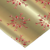 Chemin De Table Court Red Christmas Stars on Gold (Coin)