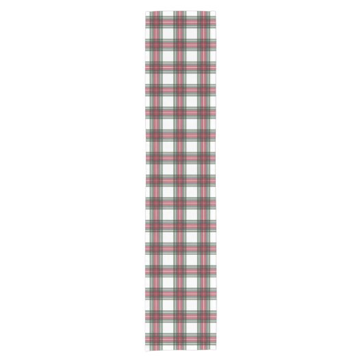 Chemin De Table Court Red Christmas Stewart Plaid (Devant)