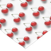 Chemin De Table Court Red Dessert Glazed Cherries Pattern (Coin)