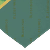 Chemin De Table Court Red Green Gold Stars Festive Noël (Coin)