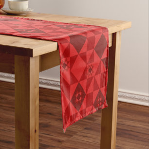 Chemin De Table Court Red Nordic Star Noël brillant