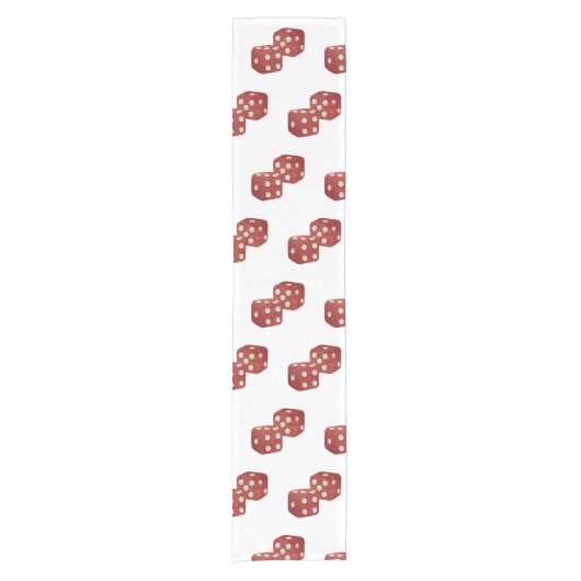 Chemin De Table Court Red Parties scintillant Dice Casino Thème (Devant)