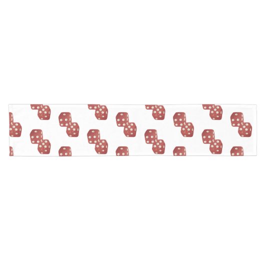 Chemin De Table Court Red Parties scintillant Dice Casino Thème (Horizontal)