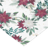 Chemin De Table Court Red Poinsettia Bouquet Motif (Coin)