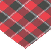 Chemin De Table Court Red Ribbon and Heavy Metal Black Plaid (Coin)