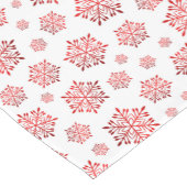 Chemin De Table Court Red Snowflake Pattern (Coin)