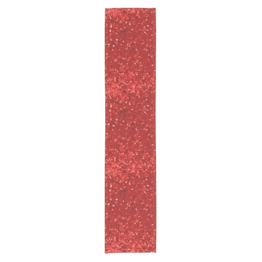 Chemin De Table Court Red sparkling glitter pattern (Devant)