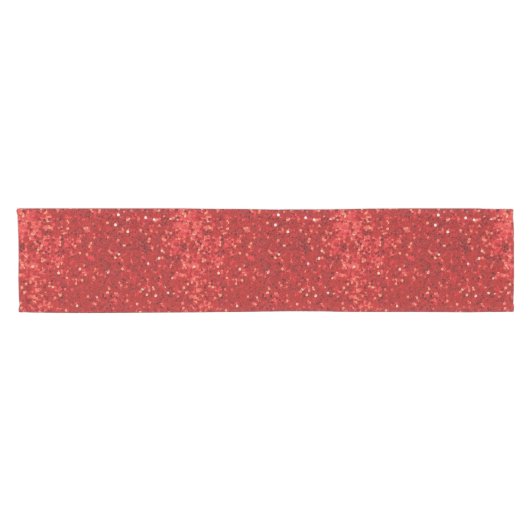 Chemin De Table Court Red sparkling glitter pattern (Horizontal)