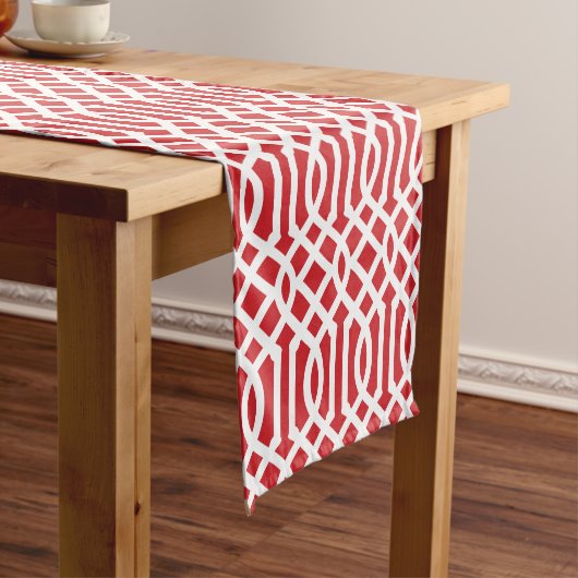 Chemin De Table Court Red Trellis (In Situ)