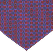 Chemin De Table Court Red With Blue Stars (Coin)