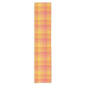 Chemin De Table Court Red Yellow Checker Abstract Pattern (Devant)