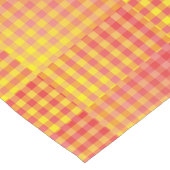 Chemin De Table Court Red Yellow Checker Abstract Pattern (Coin)