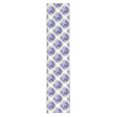 Chemin De Table Court Regal Beares Iris - Violet & Blanc (Devant)