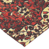 Chemin De Table Court Regard de tapis de Perse dans rouge foncé et crème (Coin)