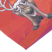 Chemin De Table Court Reindees Noël Sur Vert (Coin)