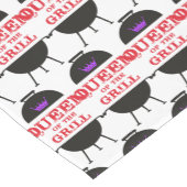 Chemin De Table Court Reine Du Grill, Rouge Couronne Violet (Coin)