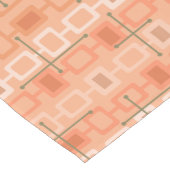 Chemin De Table Court Retro 1950s Geometric Pattern Orange (Coin)