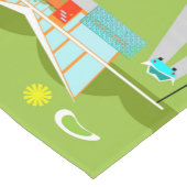 Chemin De Table Court Rétro coureur de Tableau de Chambre de Palm (Coin)