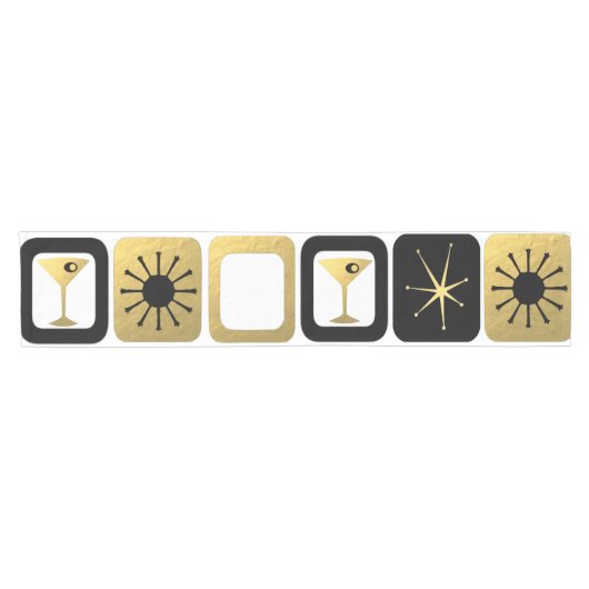 Chemin De Table Court Rétro coureur fascinant de Tableau d'or (Horizontal)