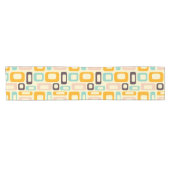 Chemin De Table Court Retro geometric pattern in light beige background (Horizontal)