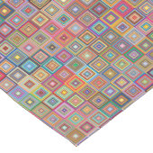 Chemin De Table Court Retro Geometric Square Tile Pattern (Coin)