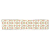 Chemin De Table Court Retro Groovy Summer Flowers Stems (Horizontal)