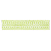Chemin De Table Court Retro Lime vert motif floral (Horizontal)