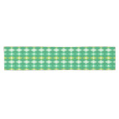 Chemin De Table Court Retro Mid Century moderne Diamants verts Noël (Horizontal)