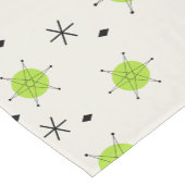 Chemin De Table Court Retro Mid Mod Starburst Sky Chartreuse (Coin)