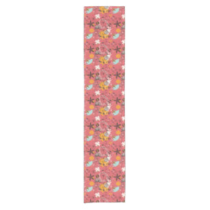 Chemin De Table Court Rétro motif floral 6