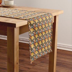Chemin De Table Court Rétro motif floral classique