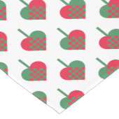 Chemin De Table Court Rétro motif scandinave de coeurs de Noël (Coin)