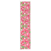 Chemin De Table Court Retro Squares Pattern (Devant)
